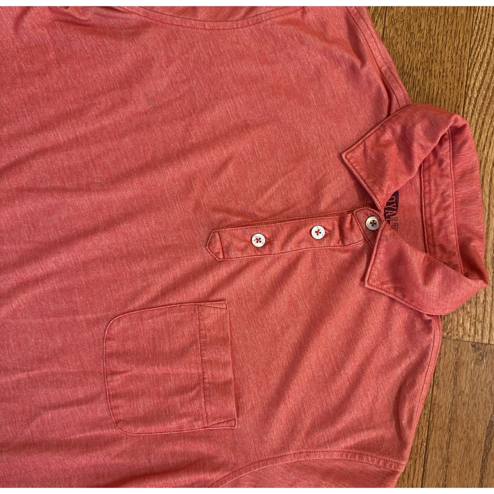 Onward Reserve Polo Shirt Mens Small Red Heather Pocket Preppy Golf Loyalty Line